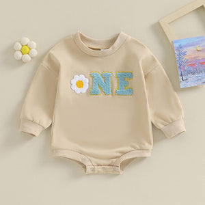Elevate Your Baby's Wardrobe with Our Golden Edge Embroidered Rompers