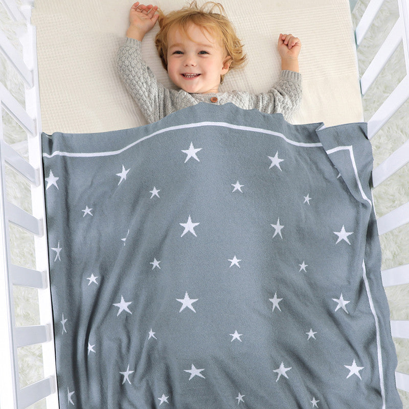 Five-pointed Star Jacquard Baby Stroller Blanket