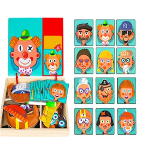 Wooden Magnetic Puzzle Toys Children