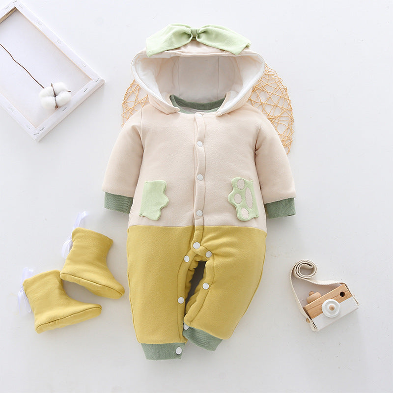 Newborn one-piece thick clothes