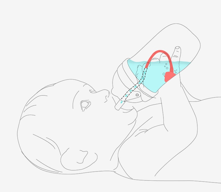 Anti-Choke Straw Baby Water Bottle
