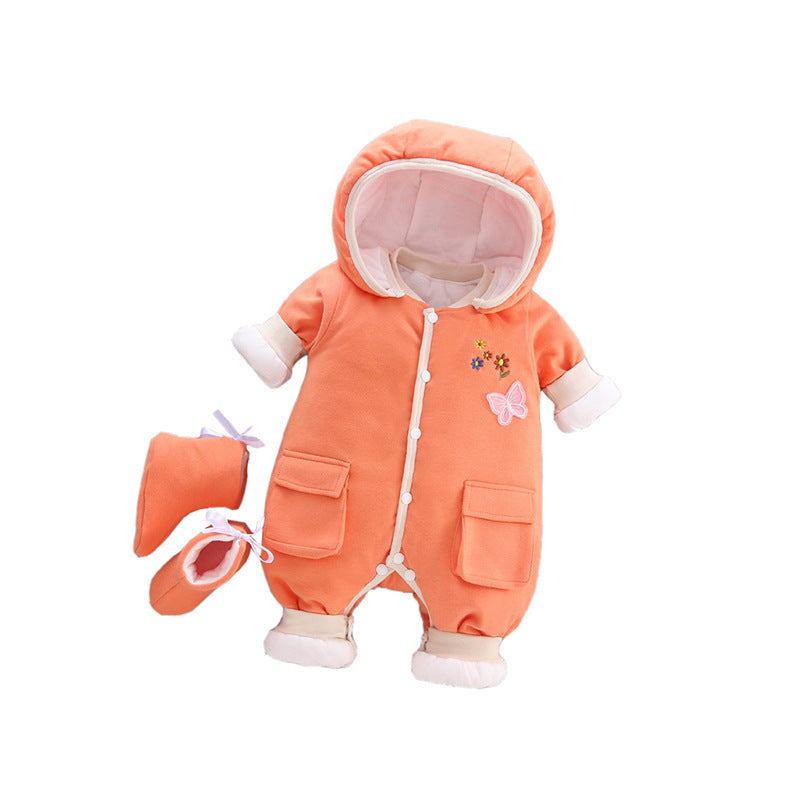 Newborn one-piece thick clothes