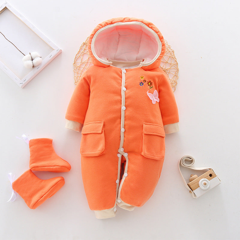 Newborn one-piece thick clothes