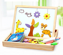 Wooden Magnetic Puzzle Toys Children
