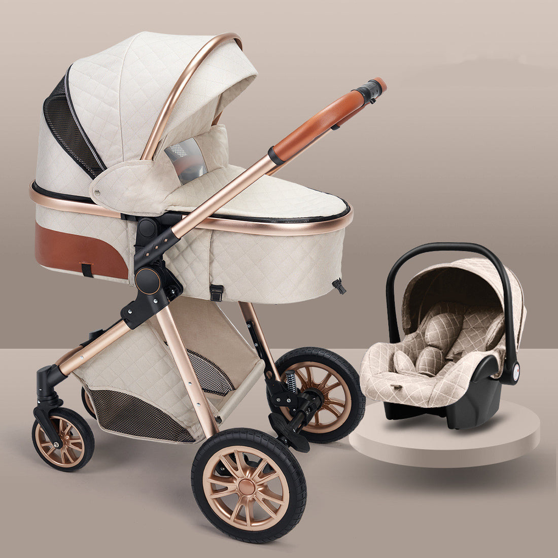 Stylish High View Lightweight Folding Stroller