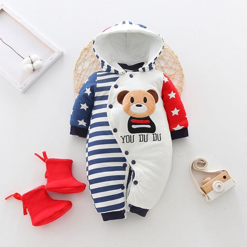 Newborn one-piece thick clothes