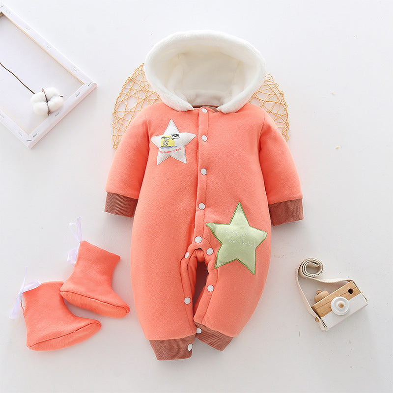 Newborn one-piece thick clothes
