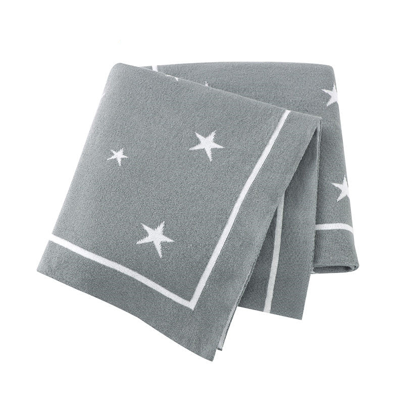Five-pointed Star Jacquard Baby Stroller Blanket
