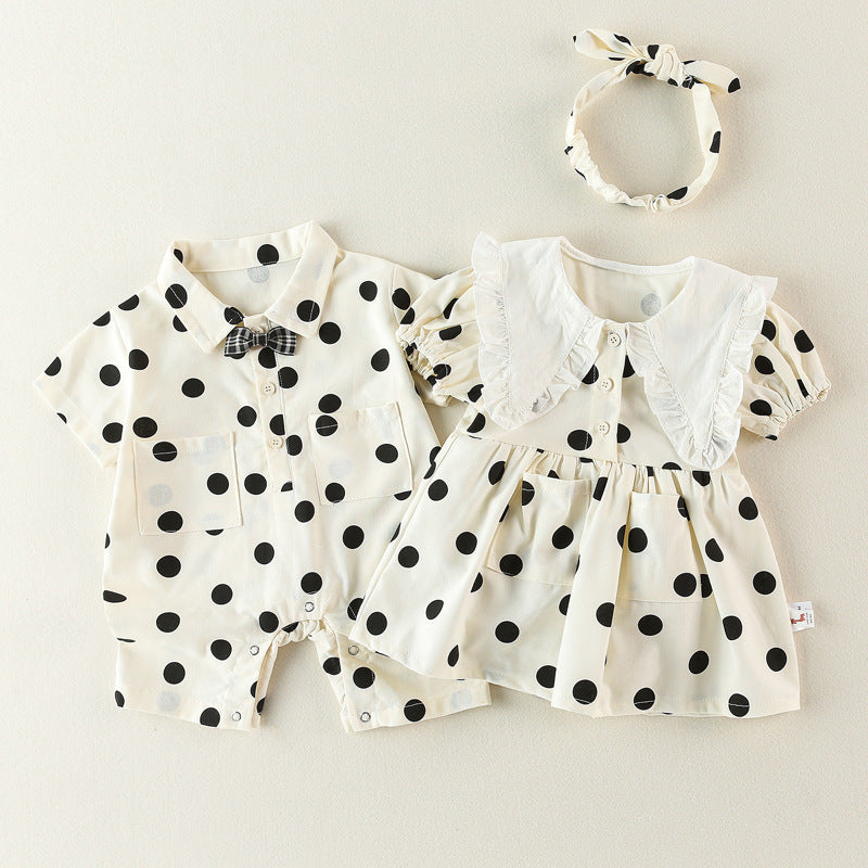 Cotton Newborn Short Sleeve Rompers