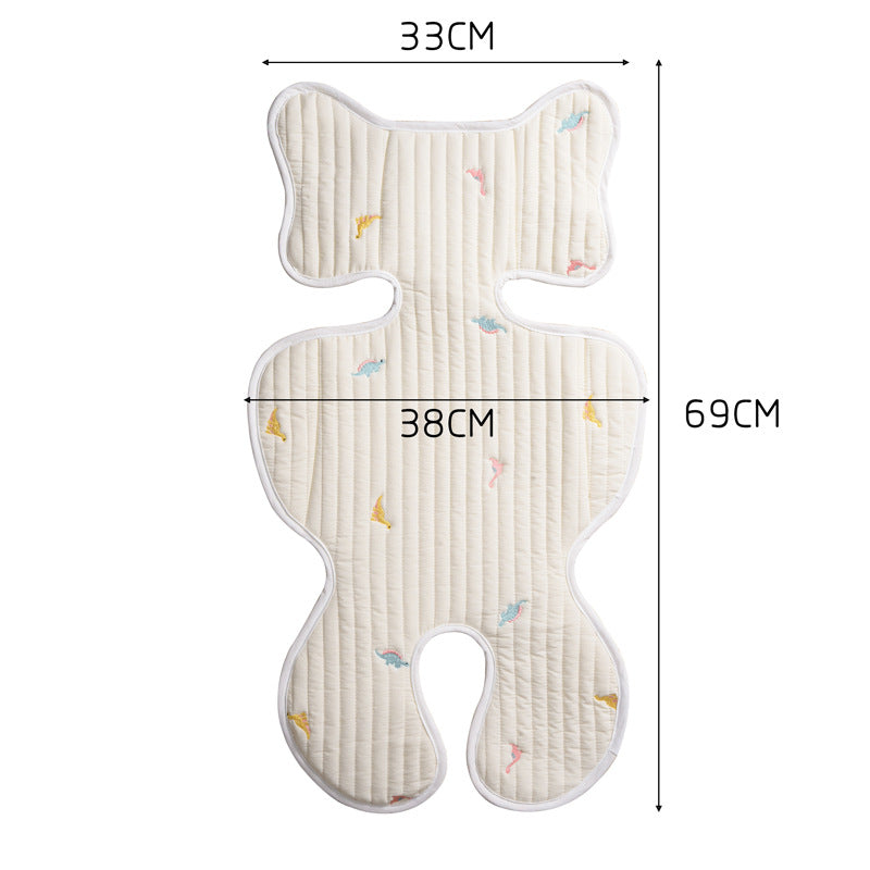 Breathable Cotton Embroidered Seat Cushion