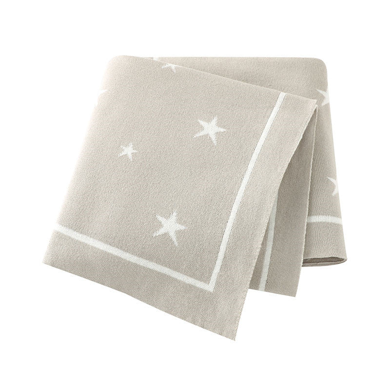 Five-pointed Star Jacquard Baby Stroller Blanket