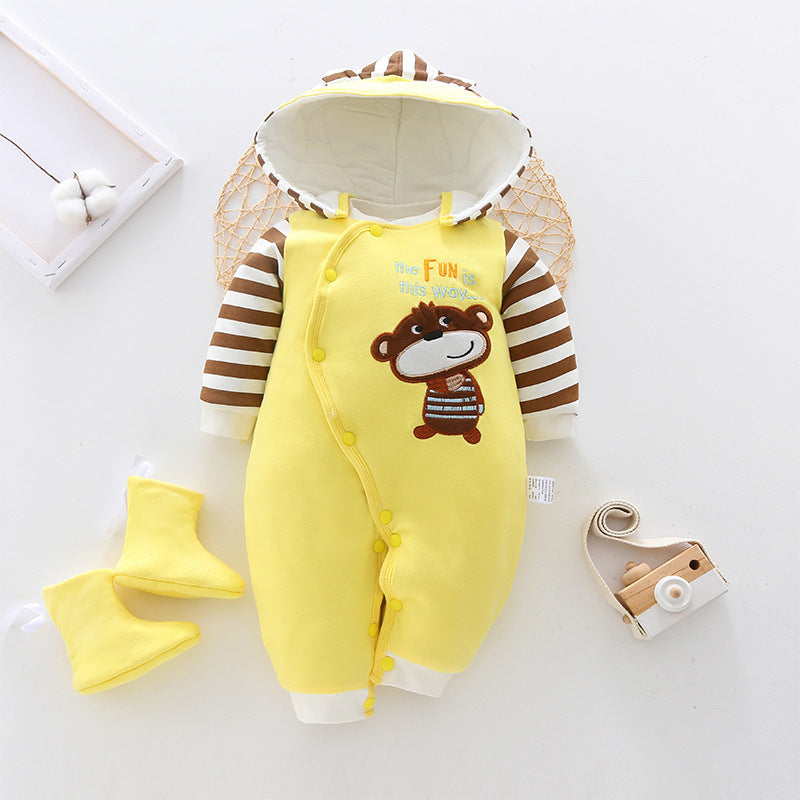 Newborn one-piece thick clothes