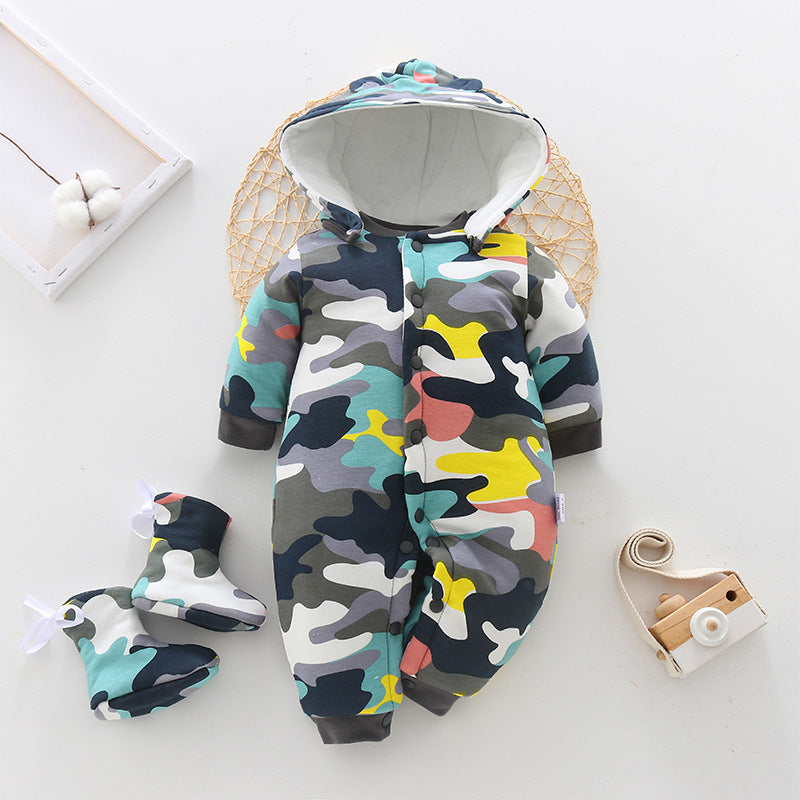 Newborn one-piece thick clothes