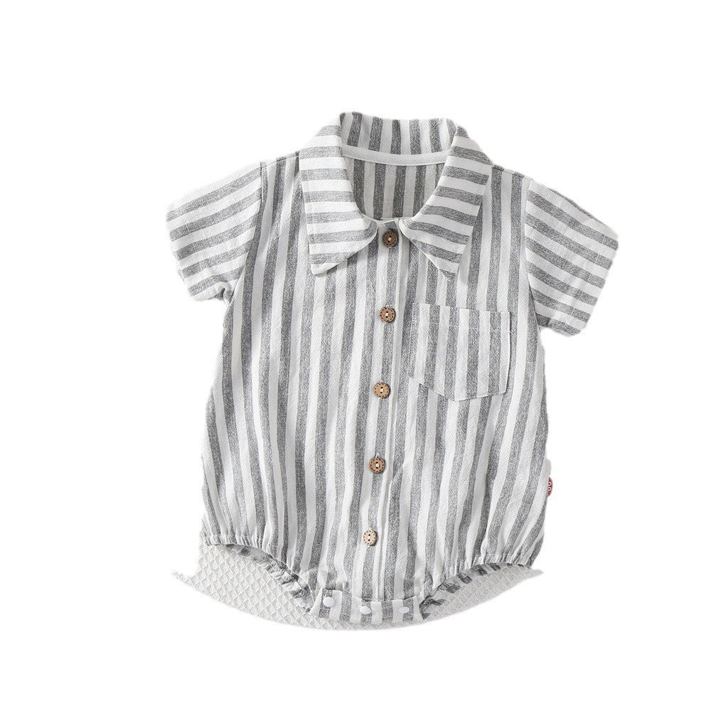 Baby Thin Short Sleeve Rompers Casual