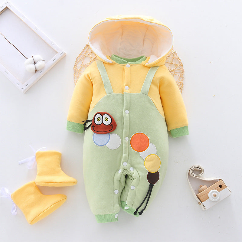 Newborn one-piece thick clothes