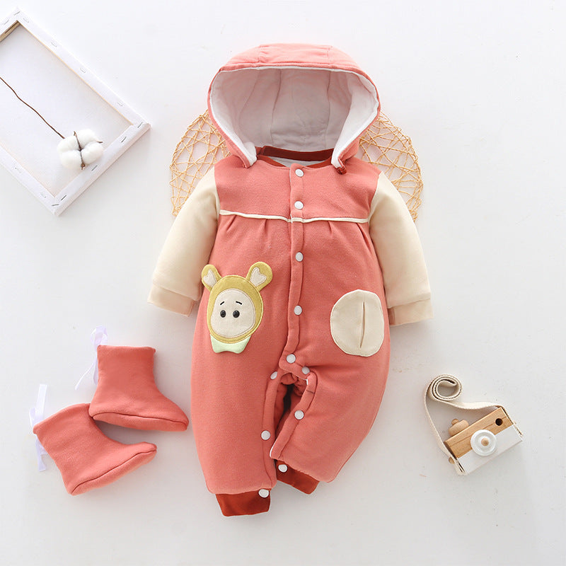 Newborn one-piece thick clothes