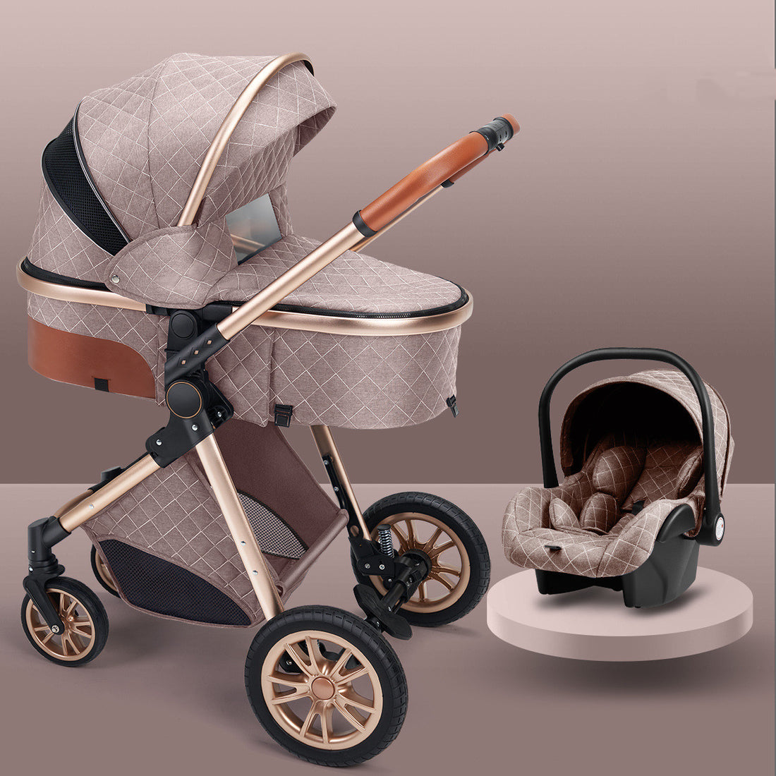 Stylish High View Lightweight Folding Stroller