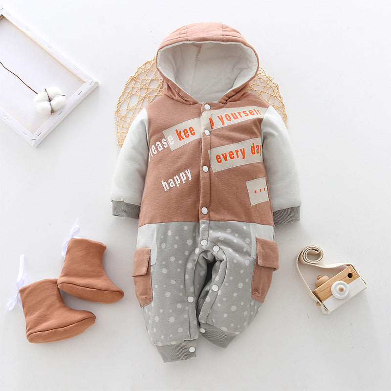 Newborn one-piece thick clothes