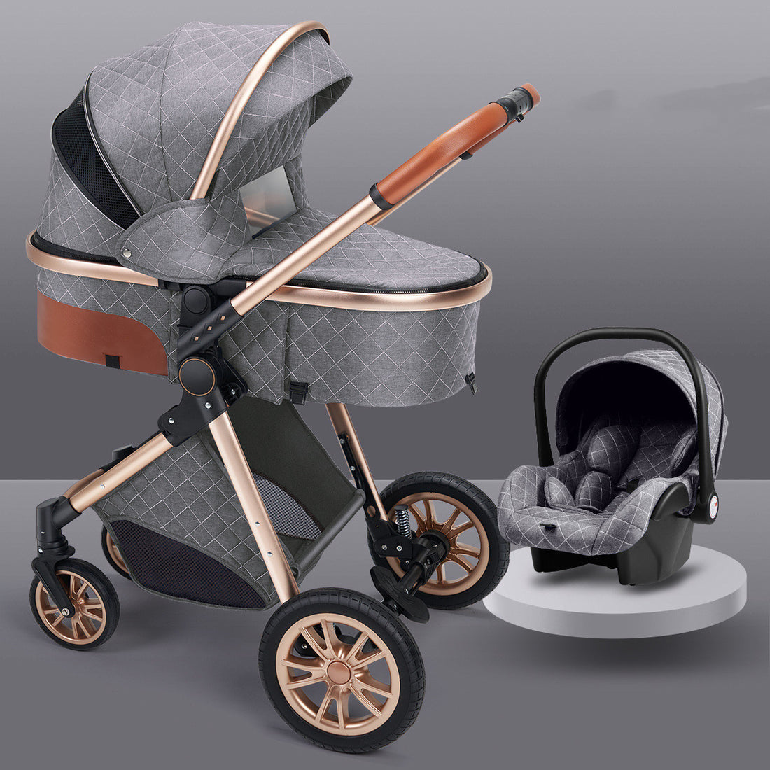 Stylish High View Lightweight Folding Stroller
