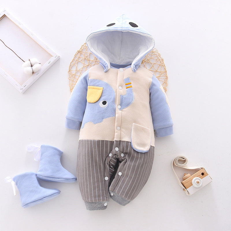 Newborn one-piece thick clothes