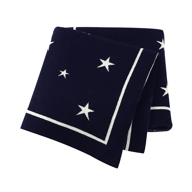 Five-pointed Star Jacquard Baby Stroller Blanket