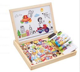 Wooden Magnetic Puzzle Toys Children