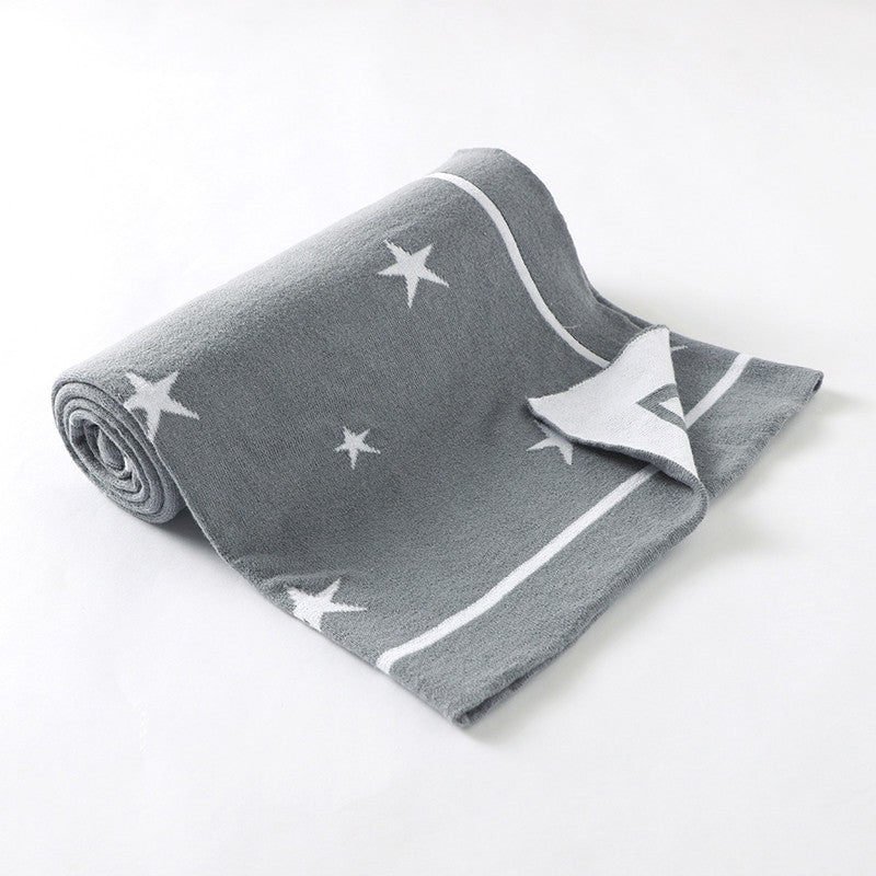 Five-pointed Star Jacquard Baby Stroller Blanket