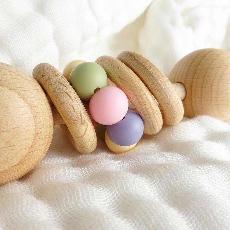 Baby Wooden Rattle Toys