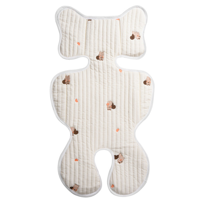 Breathable Cotton Embroidered Seat Cushion