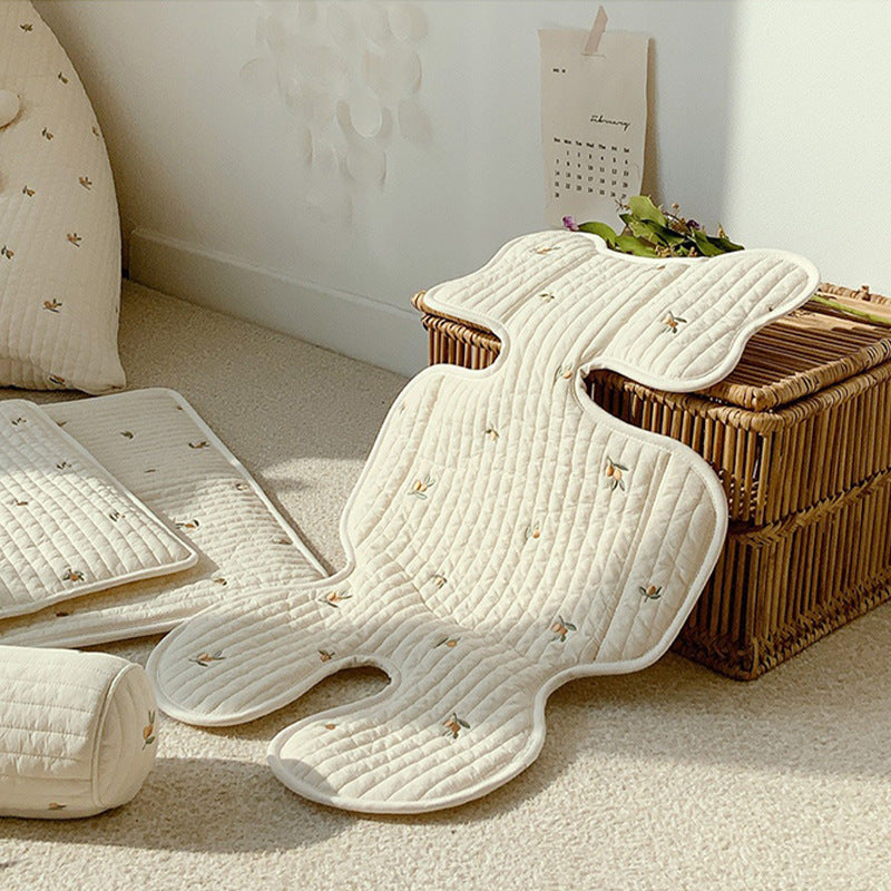 Breathable Cotton Embroidered Seat Cushion