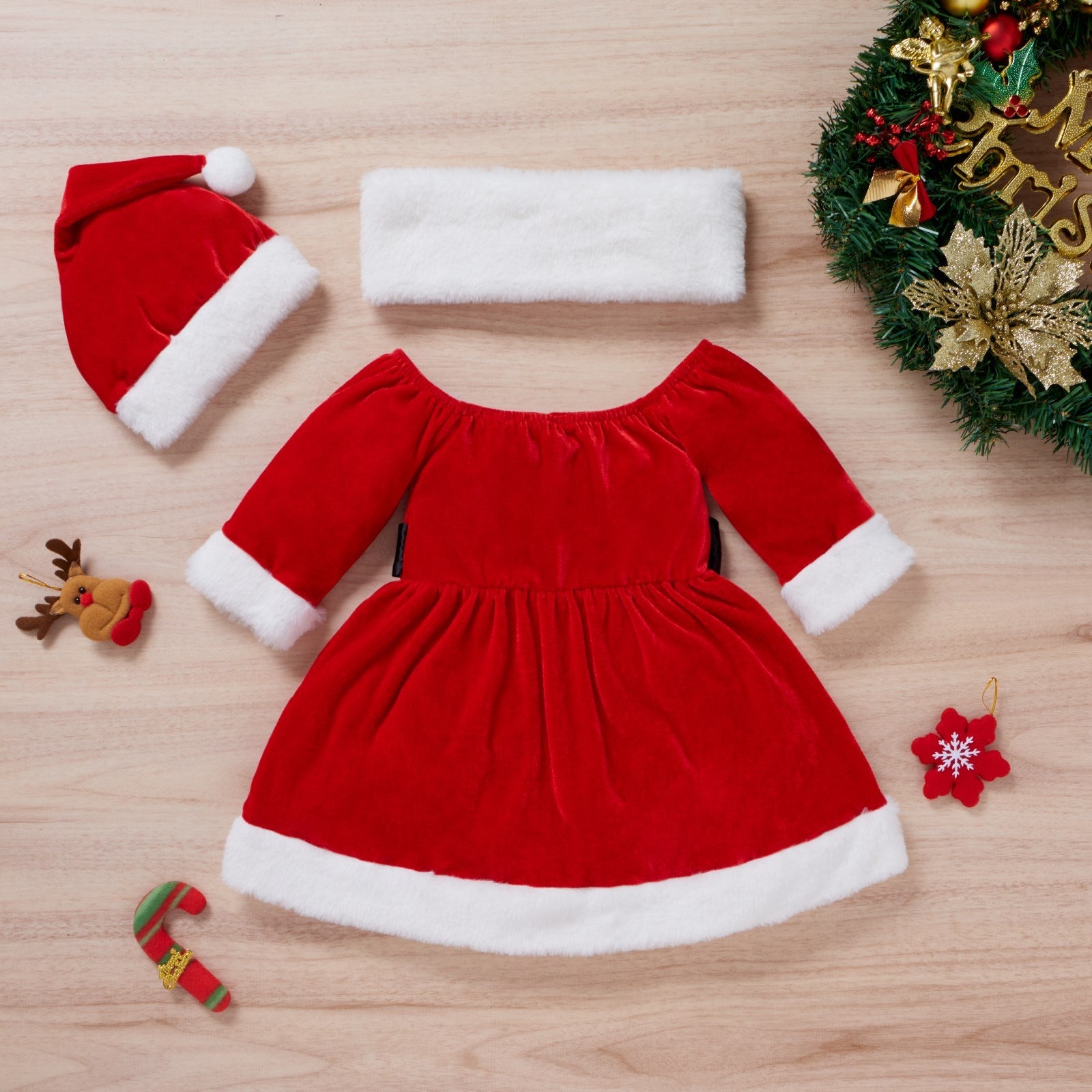 Toddler Baby Girls Christmas Clothes Set