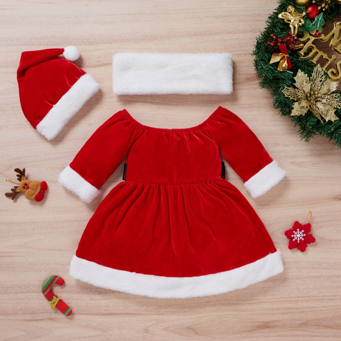 Toddler Baby Girls Christmas Clothes Set