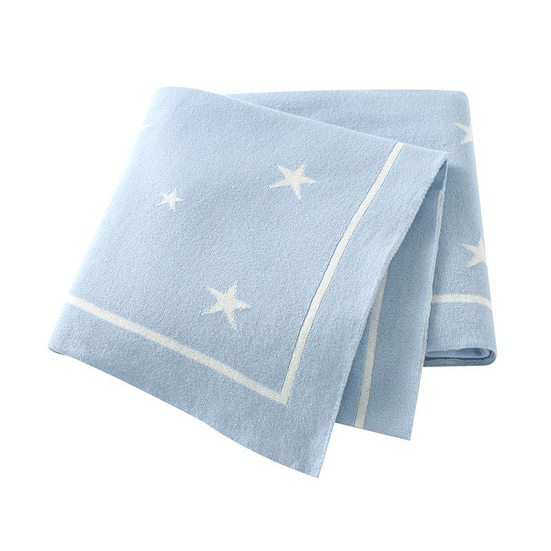 Five-pointed Star Jacquard Baby Stroller Blanket