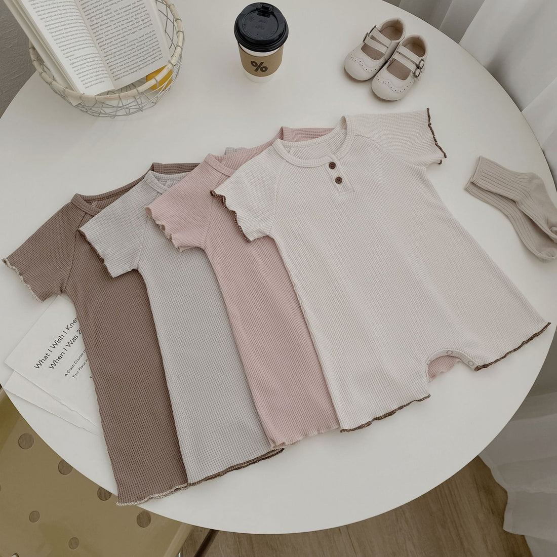 Short Sleeve One-piece Baby Rompers