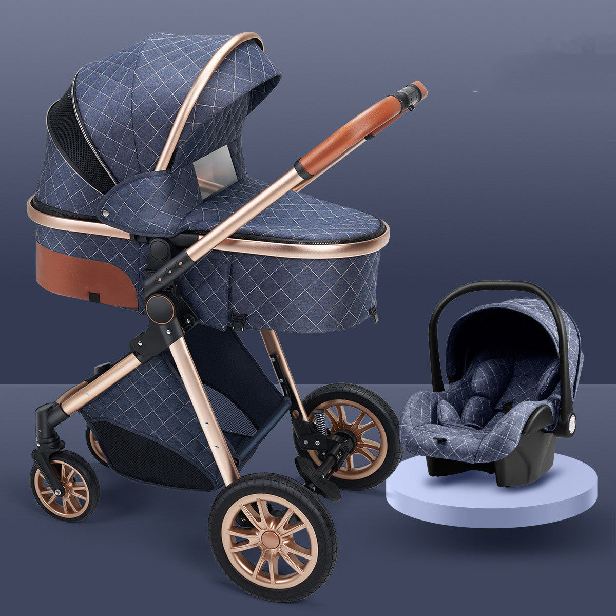 Stylish High View Lightweight Folding Stroller