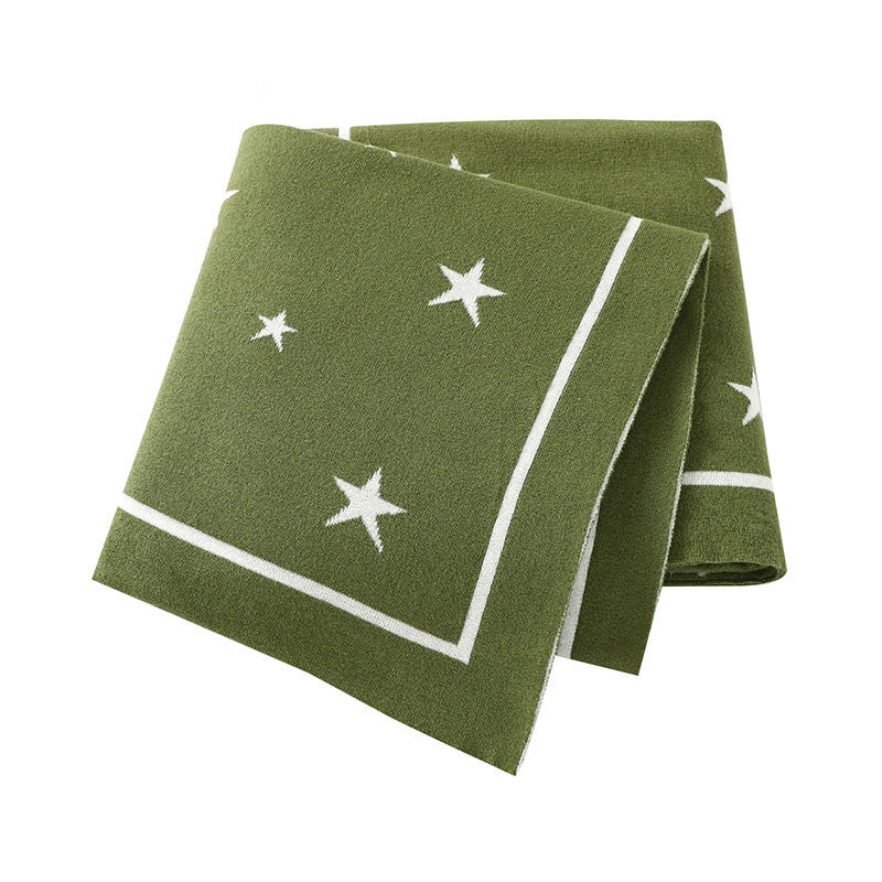 Five-pointed Star Jacquard Baby Stroller Blanket